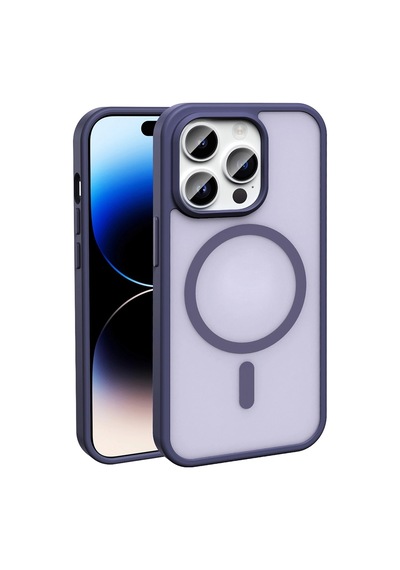 Apple iPhone Uyumlu 14 Pro Max Kılıf M-safe Şarj Özellikli Mat Arka Yüzey Zore Sio Kapak Çok Renkli