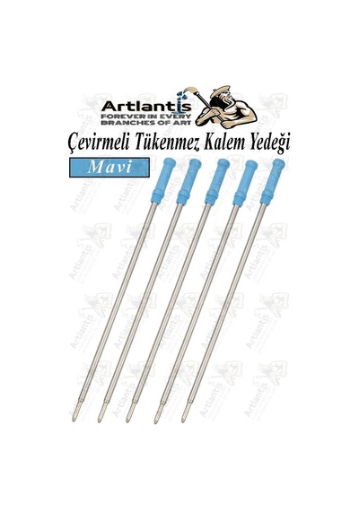 Çevirmeli Tükenmez Kalem Yedeği 5 Adet Tükenmez Kalem İçi Yedek Metal Tükenmez Kalem İçi Okul Ofis Jel Kalem İ Genel