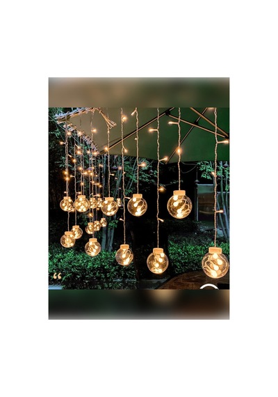 Top Led Dekoratif Saçaklı Perde Işık 8 Fonksiyonlu Fişli Günışığı Ampul Led Aydınlatma Gün Işığı