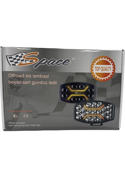 Offroad Sis Lambası 24.6 X 14 X 8.8cm Beyaz-sarı Gündüz Ledli 12-36v Adet / Lass362