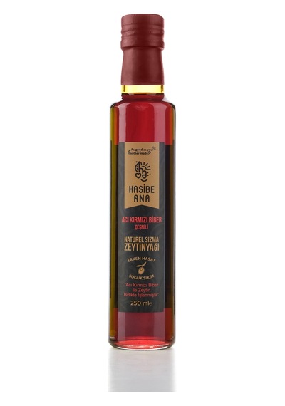 Körfez Acılısı Acı Kırmızı Biber Çeşnili Sızma Zeytinyağı - 250 Ml
