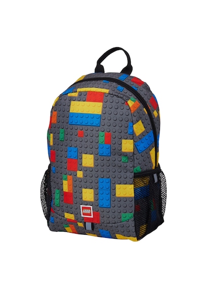 20281-2607 Orta Boy Çocuk Sırt Çantası - Renkli Lego Yapım Parçası