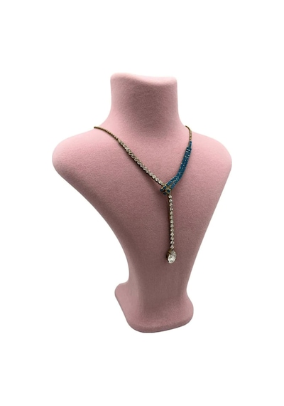 Yerli Üretim Londra Model Süet Kumaş Pembe Renk 28/ 22 Cm Kolye Sergileme Mankeni Çok Renkli