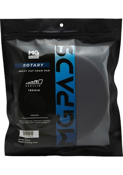 Mg Pads Rotary Ağır Kesim Kalın Pasta Süngeri Gri - 180 Mm