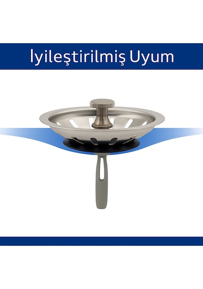 Çöpmak 2 Adet Mutfak Lavabo Sifon Gideri Paslanmaz Metal Tıpa Süzgeci 8 Cm Dayanıklı Ve Uyumlu