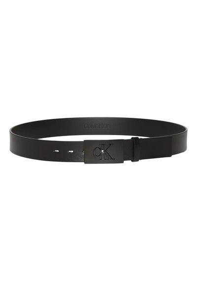 Calvin Klein Ck Plaque Smooth 35mm Erkek Siyah Kemer