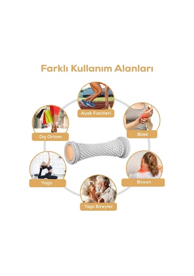 Ayak Masaj Rulosu - Dikenli Terapi Silindiri Destekleyici Masaj Aleti