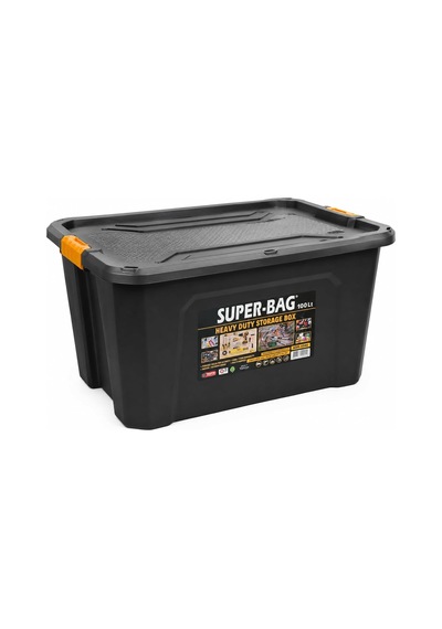 Super Bag 100 L Kapaklı Saklama Kutusu, Ağır Hizmet Plastik Depolama Kutusu, Çok Amaçlı Eşya Düzenleme Ve Saklam Diğer