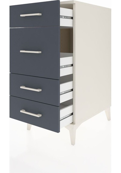 Kronos Komodin 4 Çekmeceli 44x59x96 Aytaşı-antrasit Aytaşı