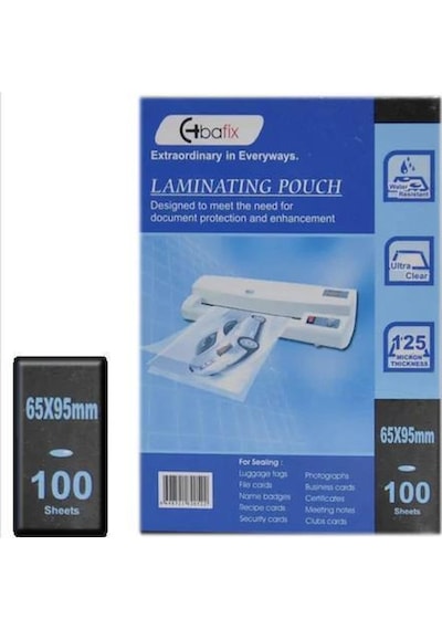 Bafix 100Lü Laminasyon Filmi 65X95 MM 125 Micron