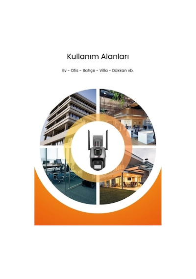 3 Mp + 3 Mp Çift Lens Wi-fi Tf Kart Girişli Güvenlik Kamerası