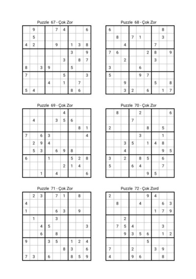 Çok Zor Sudoku Kitap Seti 1000 Sudoku 2 Kitap