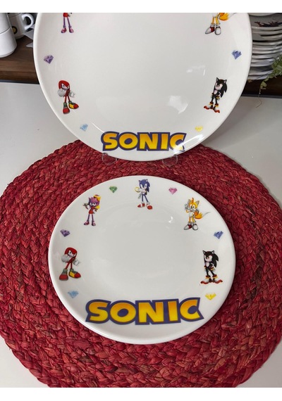 6 Parça Sonic Model Çocuk Bebek Yemek Takımı Beslenme Seti Çok Renkli