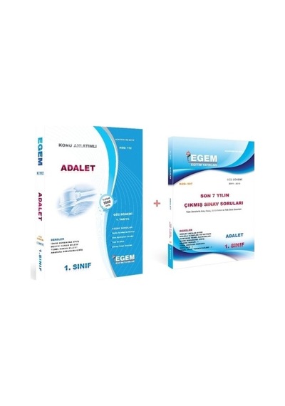 Egem Aöf Adalet 1. Sınıf Güz Kitabı Seti