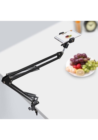 Üstten Çekim Masa Telefon Tutucu Katlanabilir Ve 360 Döner Ayarlanabilir Stand, Video Çekimi Ve Canlı Yayın İ