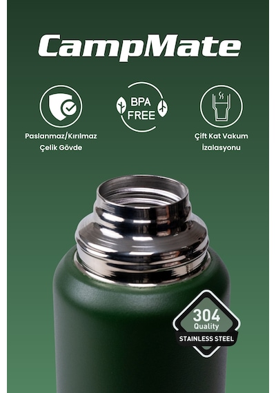 Cooker Campmate 1.5 L Paslanmaz Çelik Termos Ckr2085 Yeşil