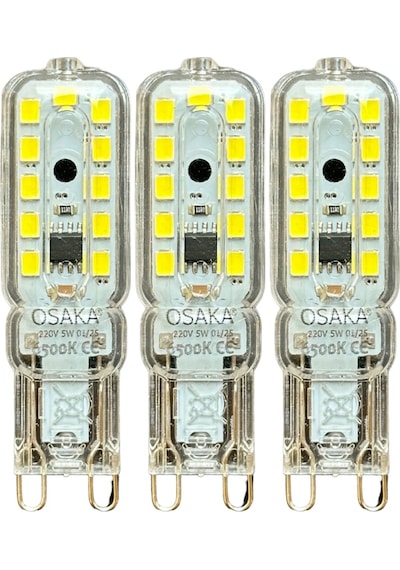 3 Adet Osaka 5w 6500k Beyaz Işık G9 Duylu Led Kapsül Ampul