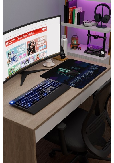 Va-11 Hall-a Kaymaz Dikişli Kauçuk Oyuncu Mousepad V5 - 48x40 Xl Gaming Mouse Pad Fare Altlığı