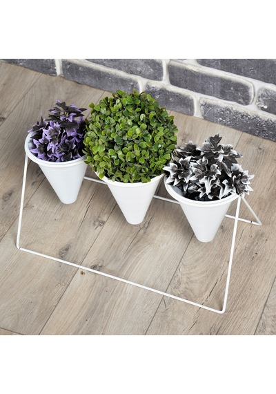 Fullreyon Vıpclass 3 Saksılı Metal Çiçek Standı - Saksılar Dahil - Vbb Diğer