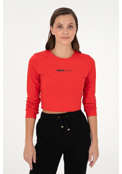 U.S. Polo Assn. Kadın Kırmızı Bisiklet Yaka Sweatshirt 50291461-VR030 U.S. Polo Assn. Kadın Kırmızı Bisiklet Yaka Sweatshirt 50291461-VR030