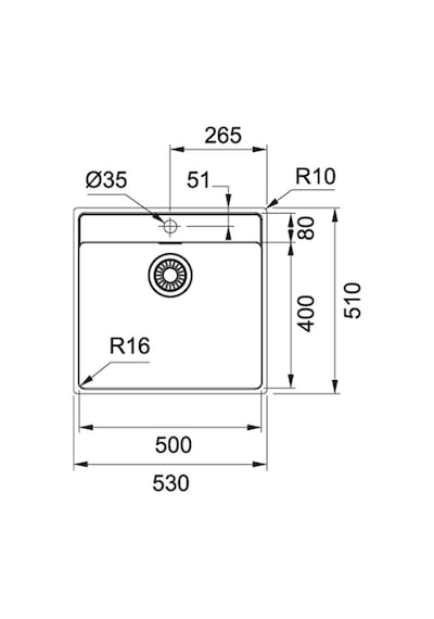 Franke Maris Mrx 210-50 Paslanmaz Çelik Eviye