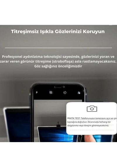 Powermaster Pm-29315 Asimetrik Göz Koruyucu Monitör Işık Barı 51cm 3 Renk Modlu