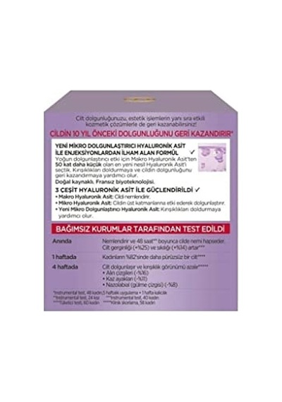 L'oreal Paris Revitalift Filler Yoğun Dolgunlaştırıcı Yaşlanma Karşıtı Gündüz Kremi