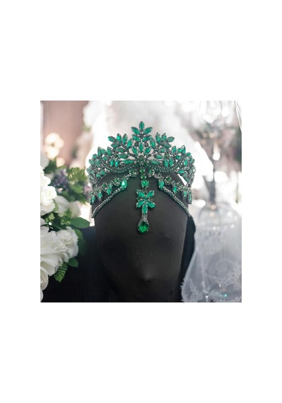 Alınlıklı Gelin,kına,nişan,söz,after,bride,party Taç Yeşil - 694981883 Yeşil