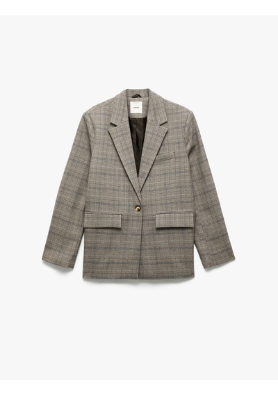 Koton Kruvaze Cepli Uzun Kollu Ekose Oversize Blazer Ceket Kahverengi Ekose 6wak50015pw Kahverengi Ekoseli Koton Kruvaze Cepli Uzun Kollu Ekose Oversize Blazer Ceket Kahverengi Ekose 6wak50015pw Kahverengi Ekoseli