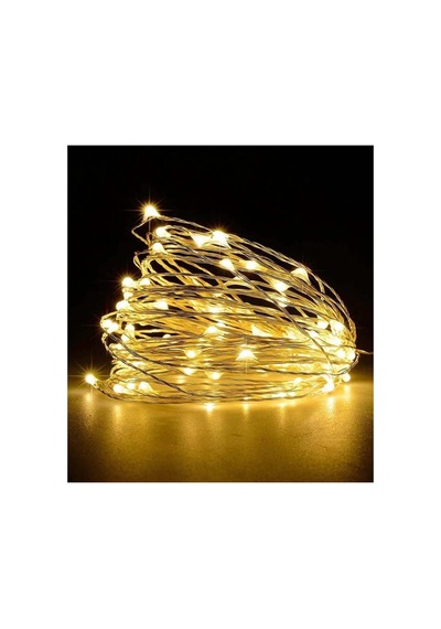 Led Gün Işığı Sarı Renk 5 Metre Pilli Kablolu Günışığı