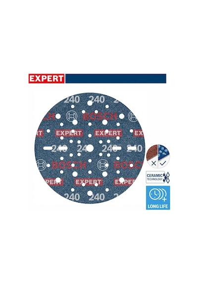 Bosch Expert O780 150 Mm 240 Kum 50'li Cırtlı Folyo Zımpara Diski 2608902454