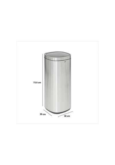 Round 50 L Metal Pedallı Çöp Kovası ,50 Litre Hacim, Poşet Sabitleme Sistemi