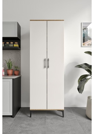 Plain Metal Ayak Metal Kulp Pla2200 Çok Amaçlı Dolap Mutfak Dolabı Banyo Dolabı Ayakkabılık Balkon Dolabı Killer Ekru Ceviz