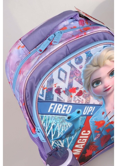 Dekomus Lisanslı Elsa Frozen Salto Ice Magıc "okul Çantası,beslenme Kabı Ve 500 Ml Trıtan Matara Okul Seti Altın