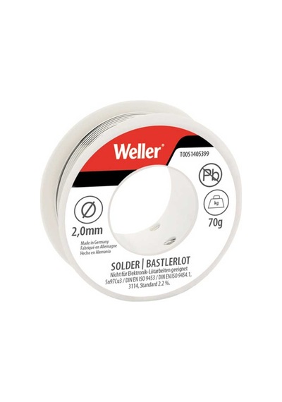 Weller Kurşunsuz Lehim Teli 2 Mm 70 Gr T005 1405399