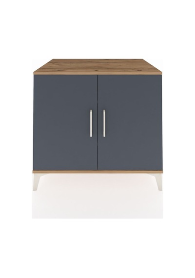 Kronos Şifonyer 2 Raflı 2 Kapaklı 88x59x80 Çam-antrasit Atlas Çam