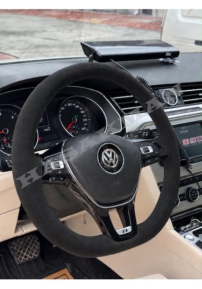 Volkswagen Polo Mk5 Dikme Direksiyon Kılıfı Alcantara Süet Monza Black Gtı 6c 2014-2017 Siyah