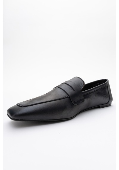 Luvishoes Luvi Shoes Morne Siyah Cilt Hakiki Deri Kadın Loafer Ayakkabı SİYAH CİLT