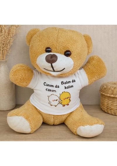 Canım Da Canım Balım Da Balım Tişörtlü Peluş Ayıcık