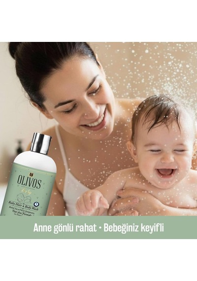 %100 Doğal Organik Zeytinyağlı Bebek Şampuanı - Saç ve Vücut İçin Nemlendirici 400 Ml