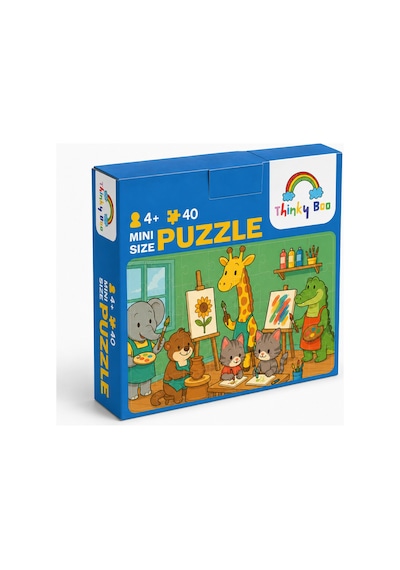 Sanat Sınıfı Mini Puzzle 40 Parça 3-7 Yaş Eğitici Çocuk Puzzle Yapboz