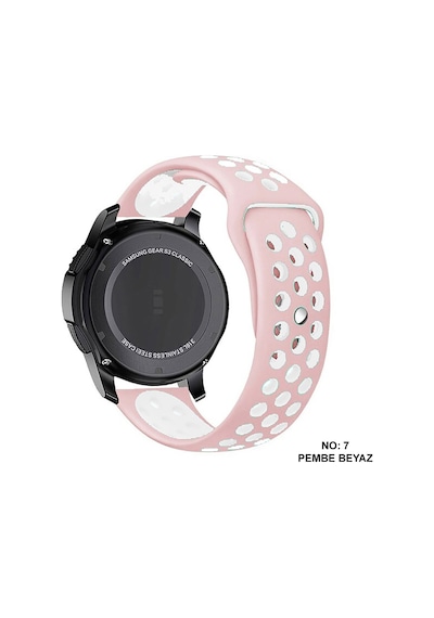 Huawei Watch Gt2 46 Mm Kordon 22 Mm Delikli Spor Silikon Kayış