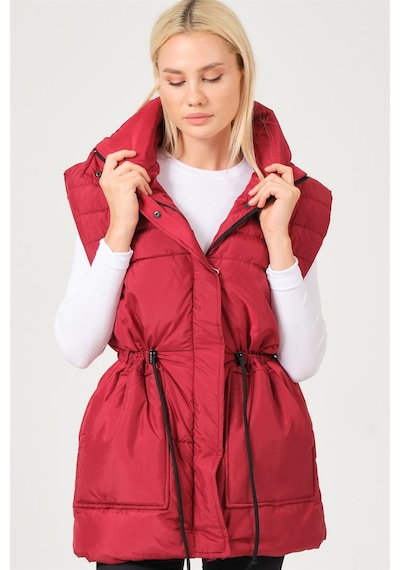 Dewberry Bayan Yelek Z6747 Bordo