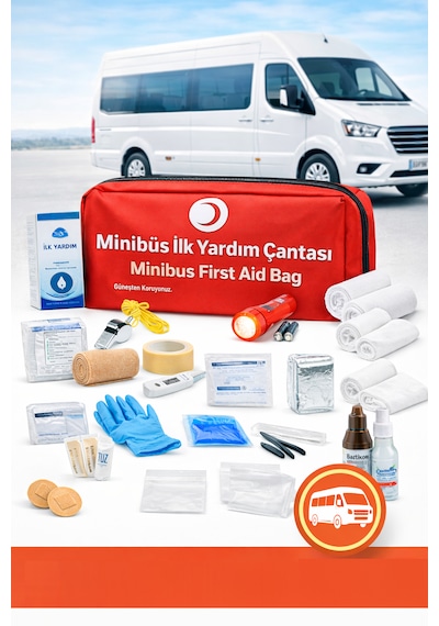 Minibüs Dolmuş İlk Yardım Çantası Tüvtürk Muayene Uyumlu Trafik Yönetmeliğine Uygun 35 Parça