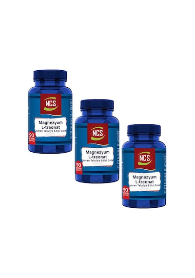 Ncs Magnezyum Magnesium L-Threonate Vejeteryan 90 Bitkisel Kapsül 3 Adet