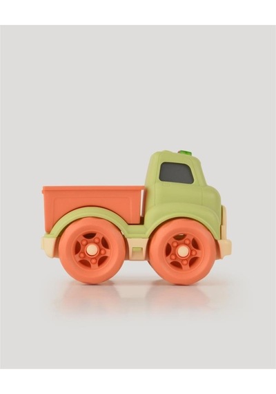 Let's Be Child Sesli Ve Işıklı Minik Pikap 31016 Yeşil - Turuncu Kasalı, Çocuklar İçin Oyuncak Pikap