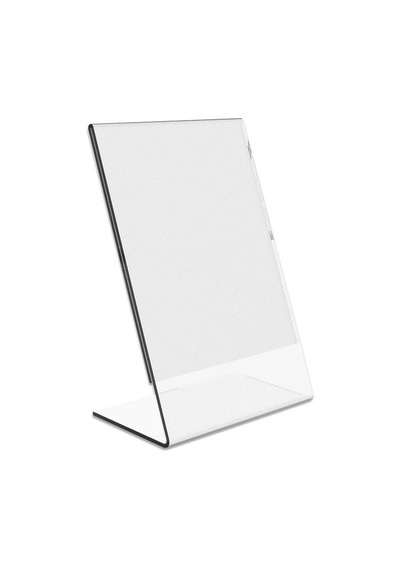 Heroglas A7 L Tipi Dikey Masa Üstü Şeffaf Pleksi / Föylük-fiyatlık-menü-broşürlük
