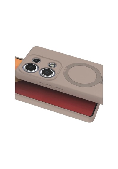 Xiaomi Redmi Note 13 Pro 4g Regal Magsafe Standlı Kapak - Çöl Titanyum -