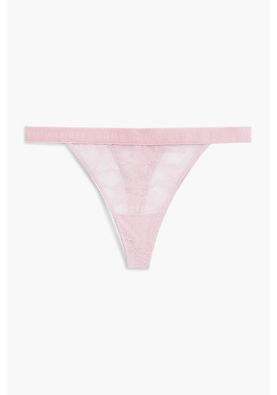 Tommy Hilfiger Kadın Pembe Dantelli Tanga-14676