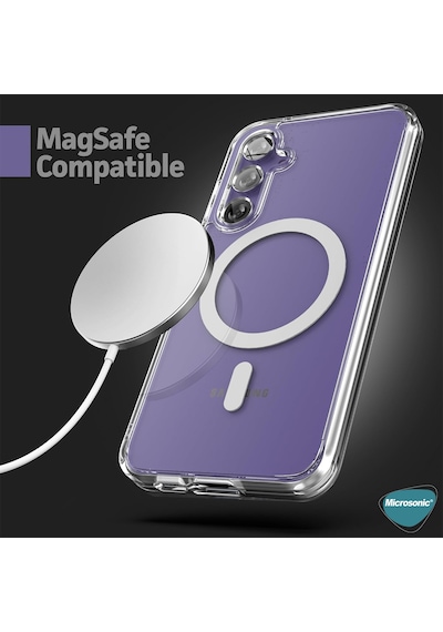 Microsonic Samsung Galaxy Uyumlu A54 Kılıf Magsafe Clear Sararmaz Şeffaf -